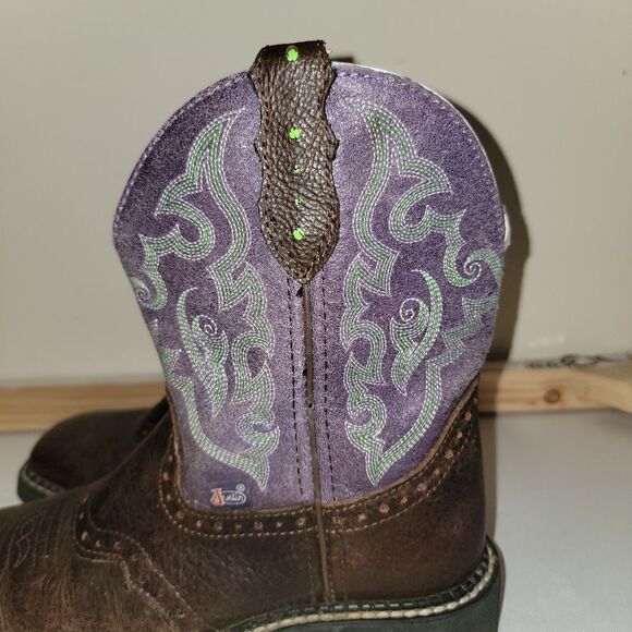 Justin L9612 Ladies Gypsy Western Boot with Copper Kettle Cowhide Foot Size 5.5 - Picture 3 of 12